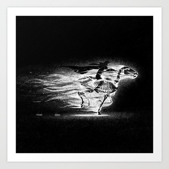 Drawlloween 2013: Skeleton Art Print