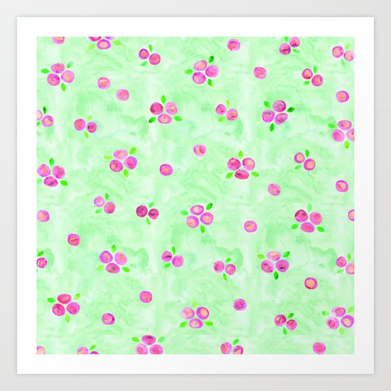 Roses Pattern 01 Art Print