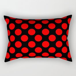 Purely Red - polka 1 Rectangular Pillow