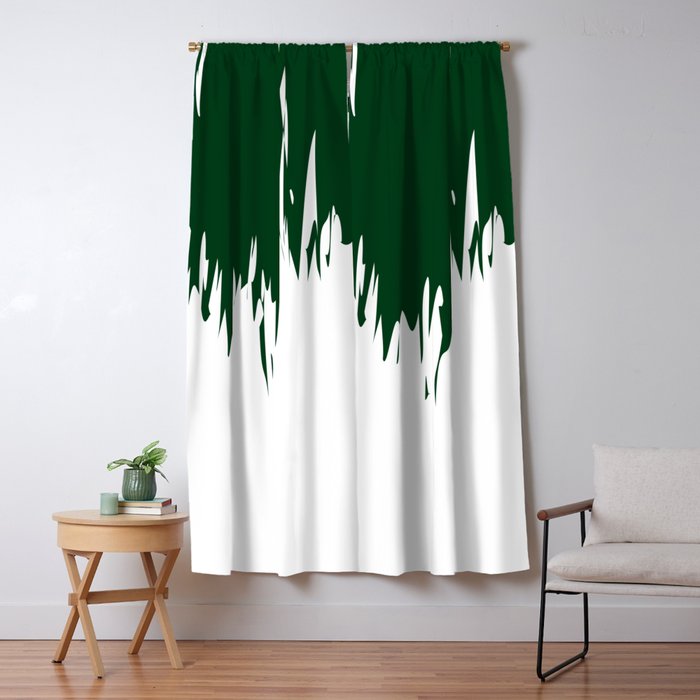 Dark Green Paint Blackout Curtain By Roxart Society6