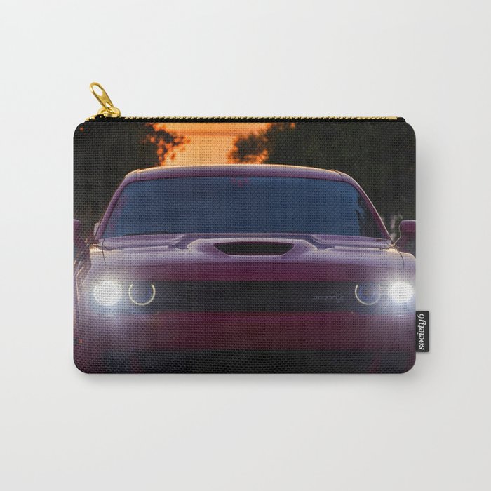 SRT Red Skies Torred Challenger Hellcat American Muscle classic car automobile transporation color photograph / photography vintage poster posters Carry-All Pouch