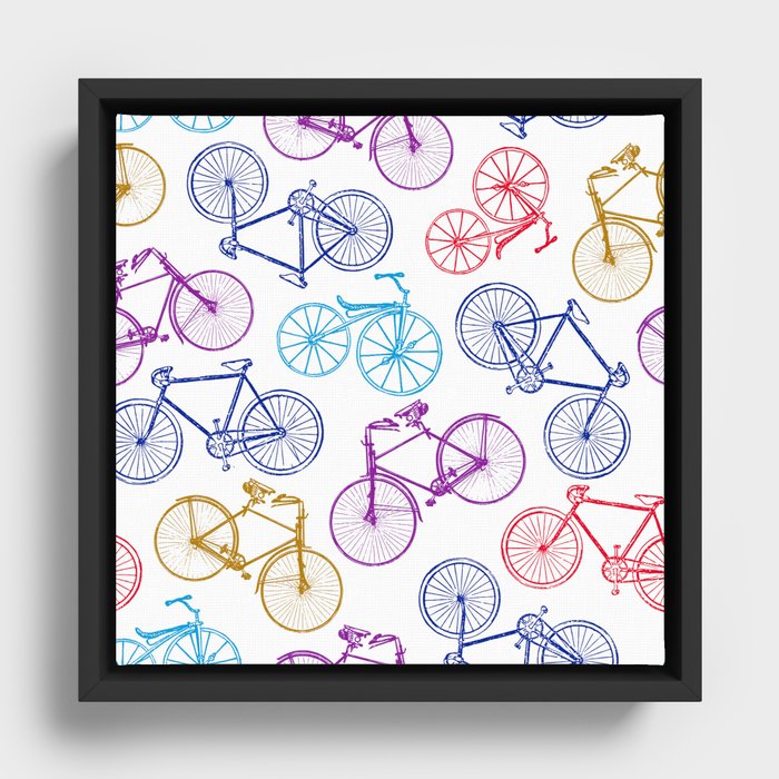 Bicycle - Vintage 12 Framed Canvas
