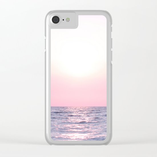 Ocean waves #pink Clear iPhone Case