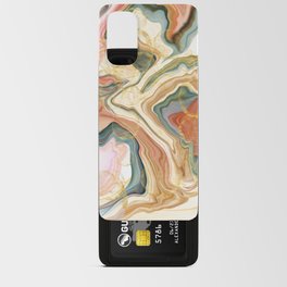 Marbled Blue and Rose with Gold Android Card Case