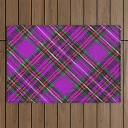 Plaid Purple Trendy Collection Outdoor Rug