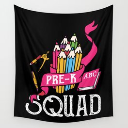 Pre-K Squad Student Back To School Wall Tapestry