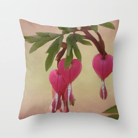 The Bleeding Hearts Throw Pillow