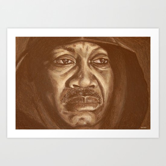 round 2...joe frazier Art Print