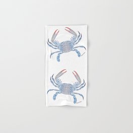 Tribal Blue Crab Hand & Bath Towel