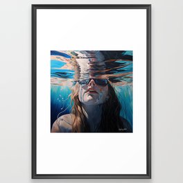 Lost in the ocean. Framed Art Print