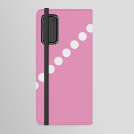 Pink and White Polka Dots Android Wallet Case