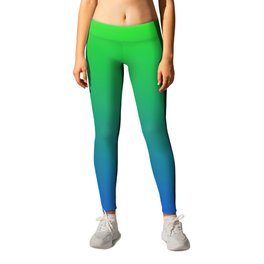 Bright Green to Blue Gradient Leggings | Ombre, Greenandblue, Brightcolors, Colorful, Colorfulfacemask, Graphicdesign, Nodesign, Cheerful, Boysbedroom, Blue 
