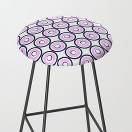 Retro Modern Abstract Pop Art Circles Pink Bar Stool
