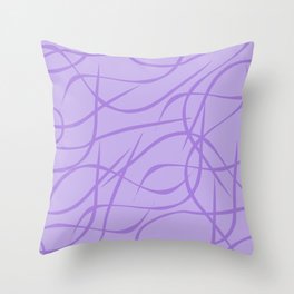 Abstract Purple Lines Throw Pillow