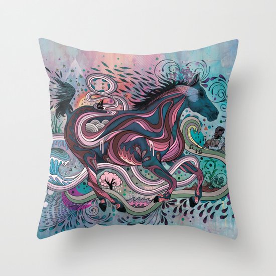 Poetry in Motion Throw Pillow