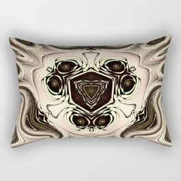 Metallic Cappuccino | Abstract Mandala Design Rectangular Pillow