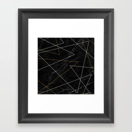 Minimalistic Pattern Marble Framed Art Print