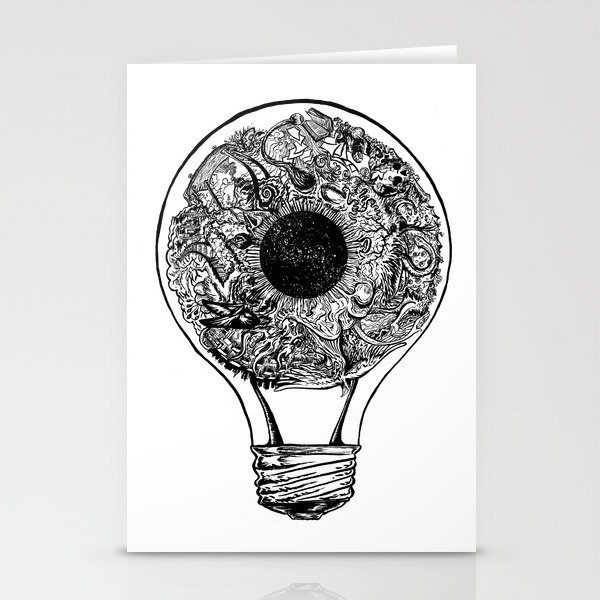 Turn On The Light (B&W) Stationery Cards