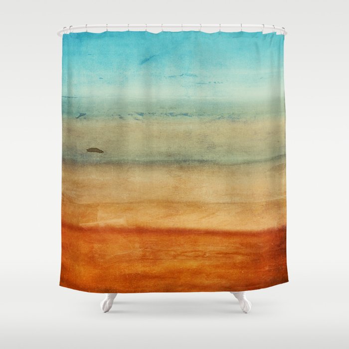 Abstract Seascape No 4 The Beach Shower Curtain By Sybillesterk