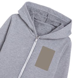 Historic Light Brown Solid Color Accent Shade Matches Sherwin Williams Hammered Silver SW 2840 Kids Zip Hoodie