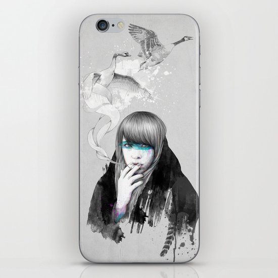 Swan Love iPhone Skin