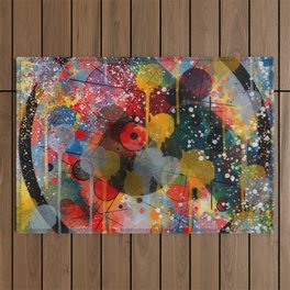 Kandinsky Action Painting Street Art Colorful Outdoor Rug