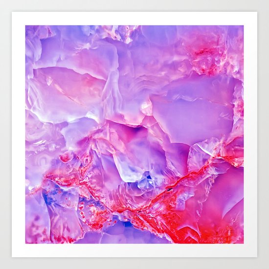 Onyx - blue and pink Art Print