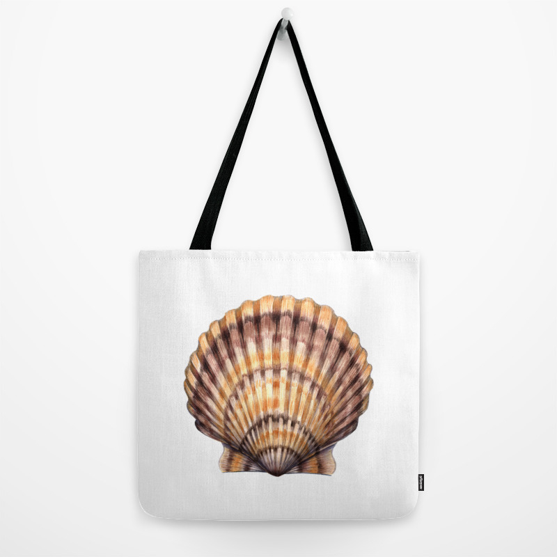 scallop tote bag