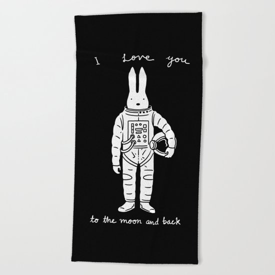 To the Moon and Back Beach Towel