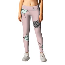 Atomic Age Starburst Planets Strawberry Vanilla Chocolate Leggings