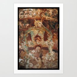The last judgment hell by francesco Traini campo santos Pisa Italy Art Print