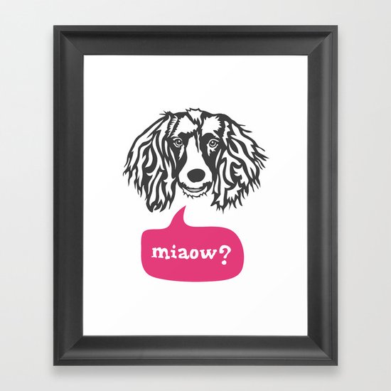 Some Dogs Are Bilingual Framed Art Print