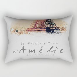 Amelie, minimalist movie poster, french film playbill, the fabulous life of Amélie Poulain, Rectangular Pillow
