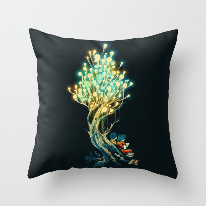 ElectriciTree Throw Pillow