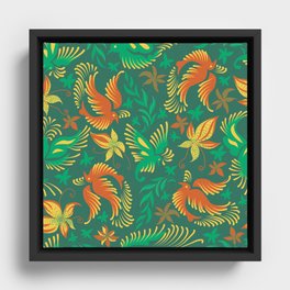 Green tropical paradise Framed Canvas