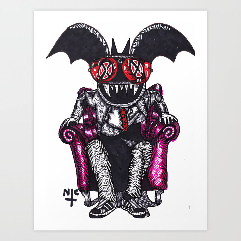 Deadmou5 Goes Batty For Gonzo 16 Art Print By Nicholaspriceartwork Society6
