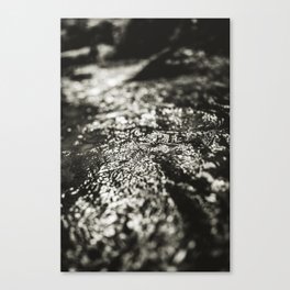 Flowing water | Abstract photography | black and white Canvas Print
