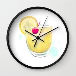 Whiskey Sour Cocktail Wall Clock