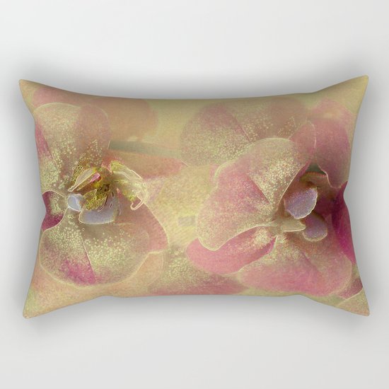 The mystery of orchid(gold). Rectangular Pillow