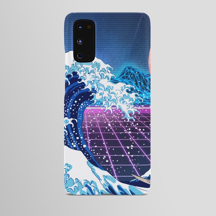 Synthwave Space: The Great Wave off Kanagawa #3 Android Case