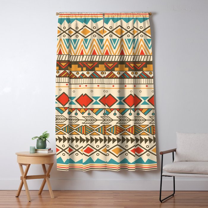 Aztec Pattern 03 Blackout Curtain By Bluelela Society6