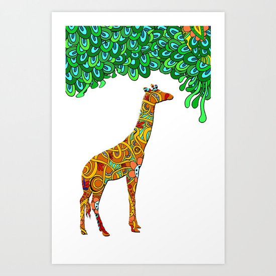 sweetpea giraffe Art Print