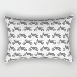 Grey Dirt Bikes Rectangular Pillow
