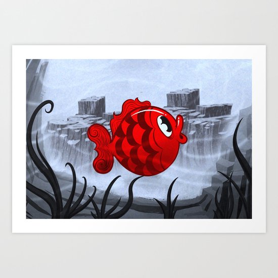 RED & BLUE Art Print