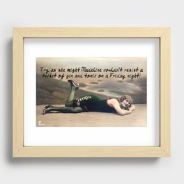 Madeline: Vintage Gin and Tonic Recessed Framed Print