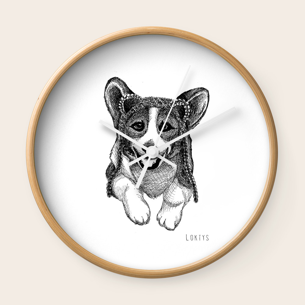 Pembroke Welsh Corgi Wall Clock By Loktys Society6