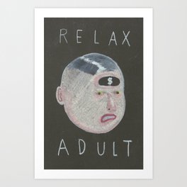 relax adult Art Print | Illustration 