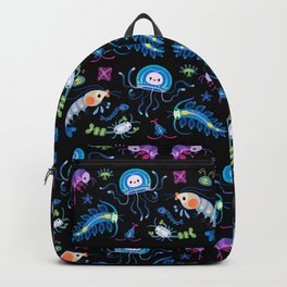 Zooplankton Backpack | Shrimp, Ecosystem, Fish, Tomopteris, Jellyfish, Marinelife, Copepod, Ocean, Water, Sciencepattern 