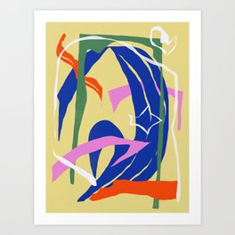 Paper cut out abstract arrangement Art Print