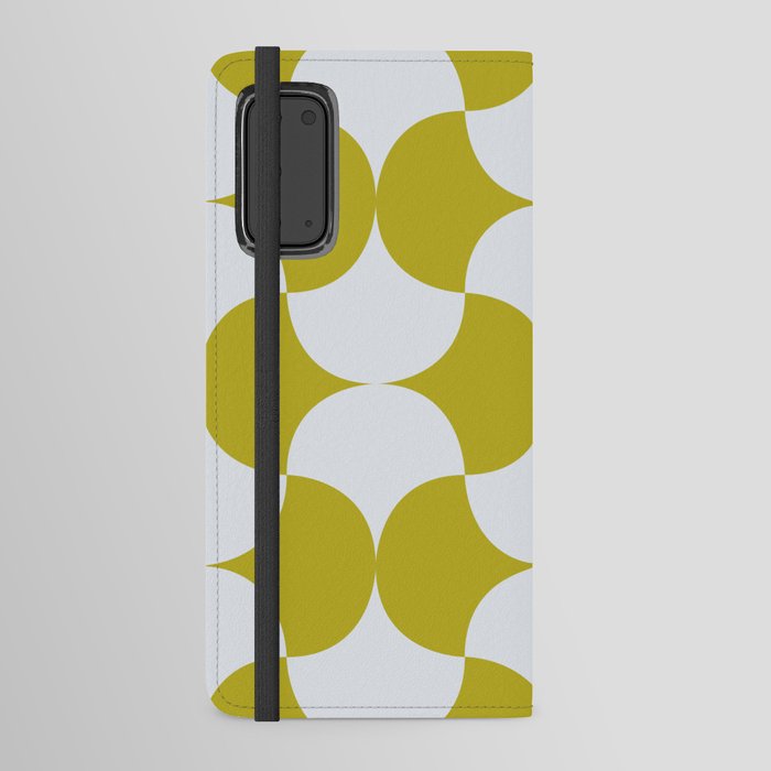 matilda's midcentury_chartreuse and ivory Android Wallet Case